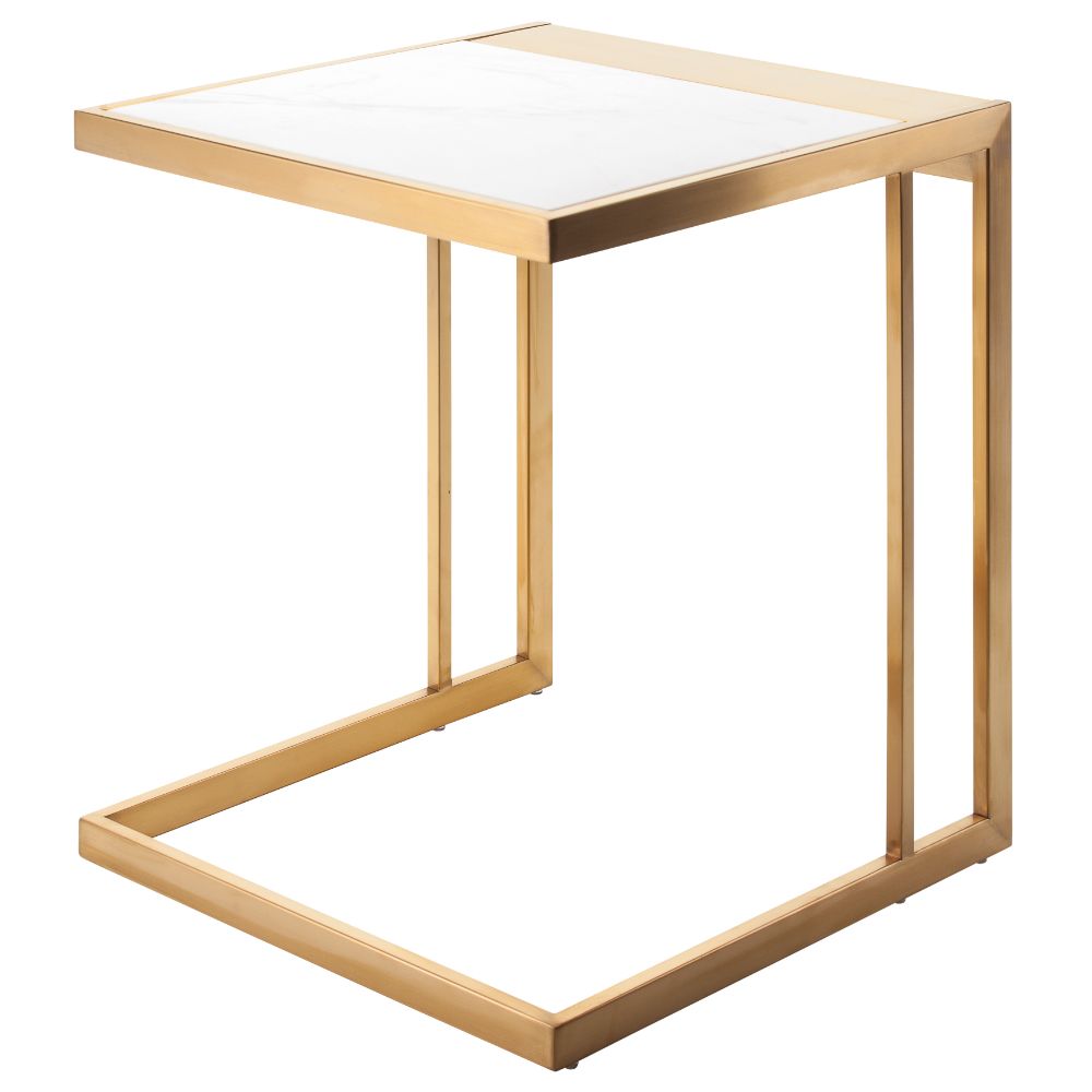 Nuevo HGTB261 ETHAN SIDE TABLE in WHITE